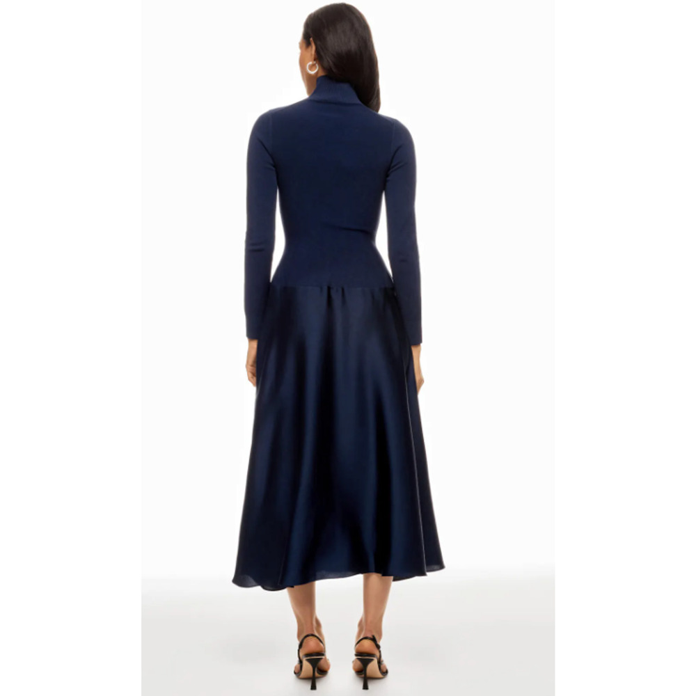 SIMKHAI Frances Long Sleeve Dress in Navy Blue Size XS - Picture 3 of 8